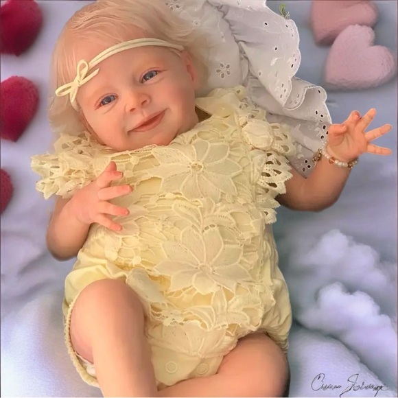 Reborn Other - Infant Doll Reborn Hand Painted Poseable Real Lifelike Skin Infant Girl 🎉HP